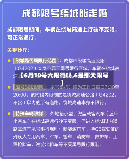 【6月10号六限行吗,6是那天限号】