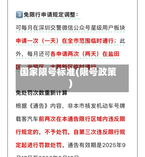 国家限号标准(限号政策)