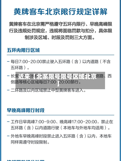 近来【北系限号限号区域北京】
