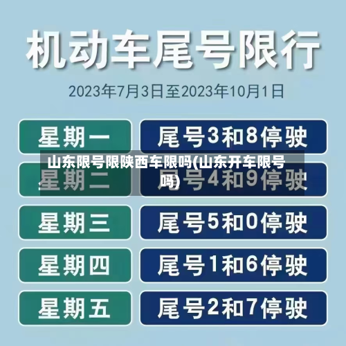 山东限号限陕西车限吗(山东开车限号吗)