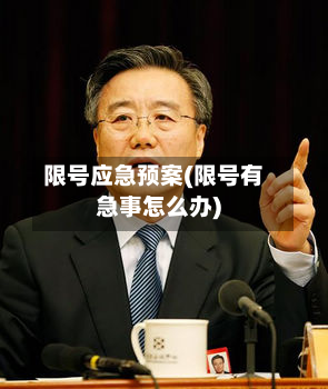 限号应急预案(限号有急事怎么办)-第3张图片
