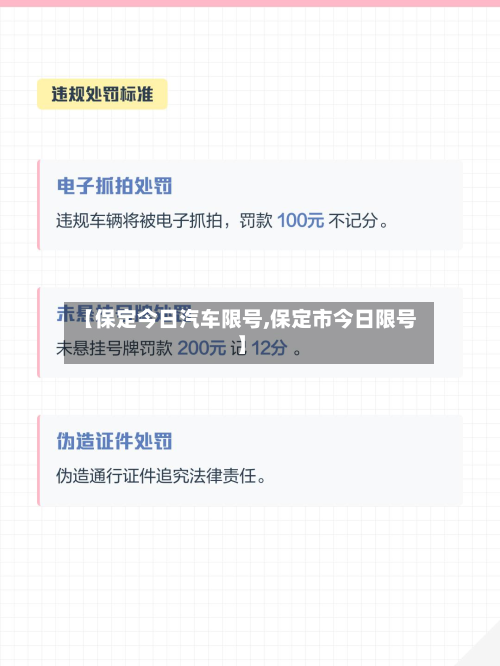 【保定今日汽车限号,保定市今日限号】-第3张图片