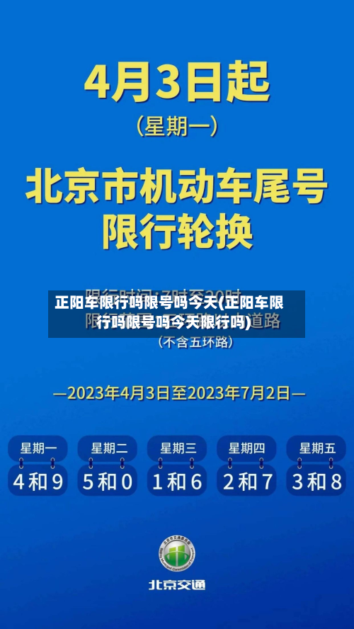 正阳车限行吗限号吗今天(正阳车限行吗限号吗今天限行吗)