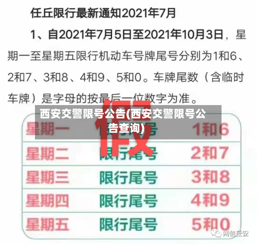 西安交警限号公告(西安交警限号公告查询)-第2张图片