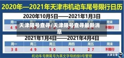 天津限号查寻/天津限号查寻最新消息-第3张图片