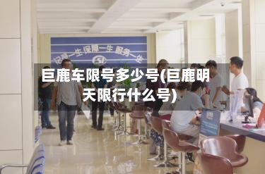 巨鹿车限号多少号(巨鹿明天限行什么号)