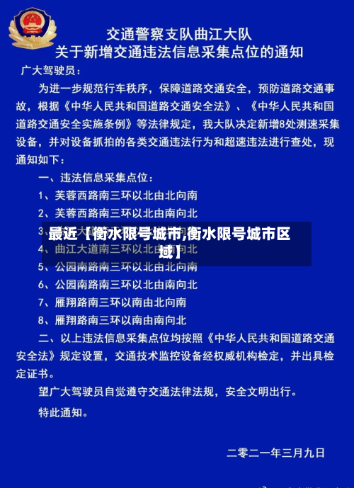 最近【衡水限号城市,衡水限号城市区域】