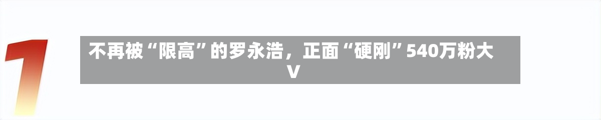 不再被“限高	”的罗永浩，正面“硬刚”540万粉大V-第3张图片