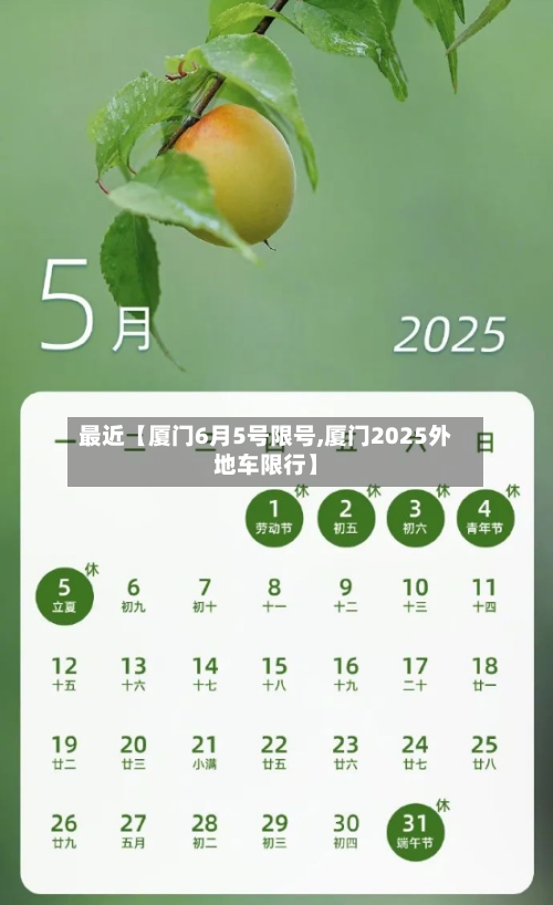 最近【厦门6月5号限号,厦门2025外地车限行】-第3张图片