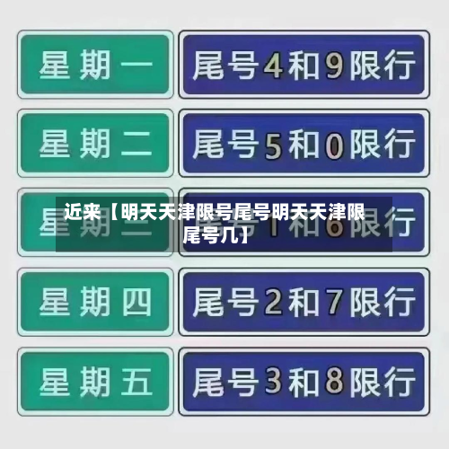 近来【明天天津限号尾号明天天津限尾号几】-第3张图片