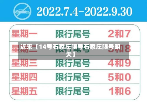 近来【14号石家庄限号石家庄限号明天】